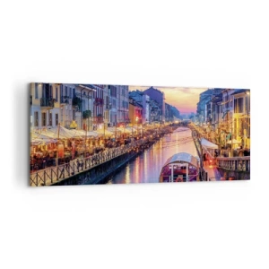 Canvas picture - Evening of Light and Fun - 120x50 cm