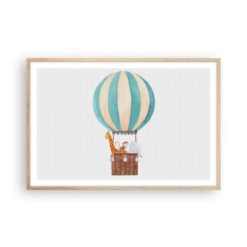 Poster in light oak frame - Fantastic Trip - 91x61 cm