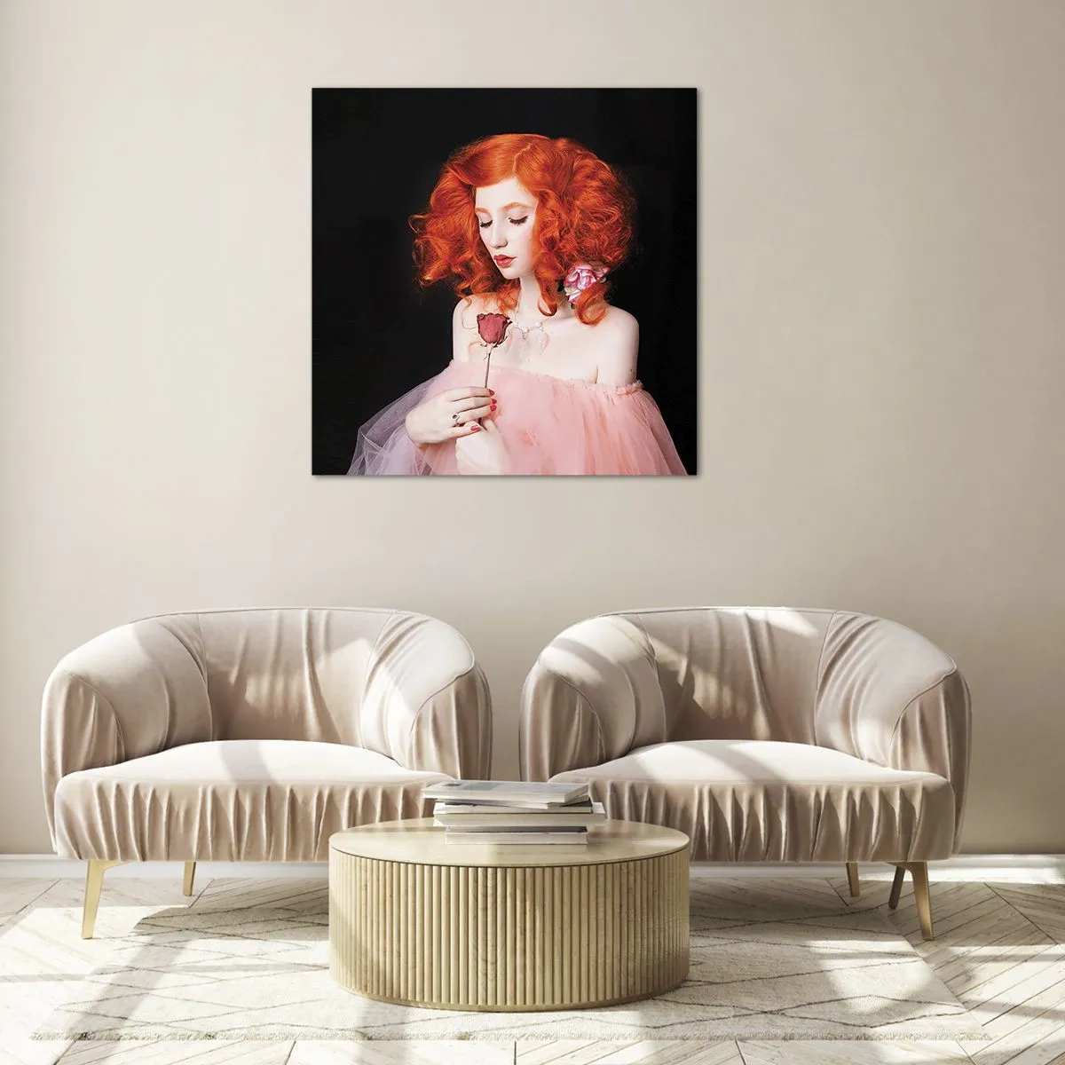 Glass picture - In Baroque Style - 50x50 cm