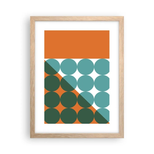 Poster in light oak frame - Upwards and Diagonally - 30x40 cm