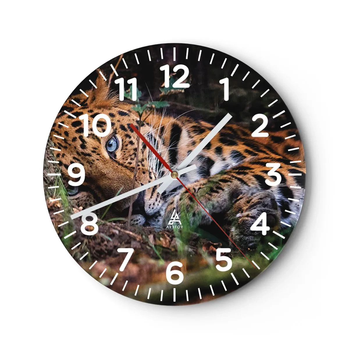 Wall clock - Clock on glass - Trust Me - 40x40 cm