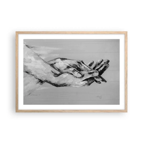 Poster in light oak frame - The Beginning… - 70x50 cm