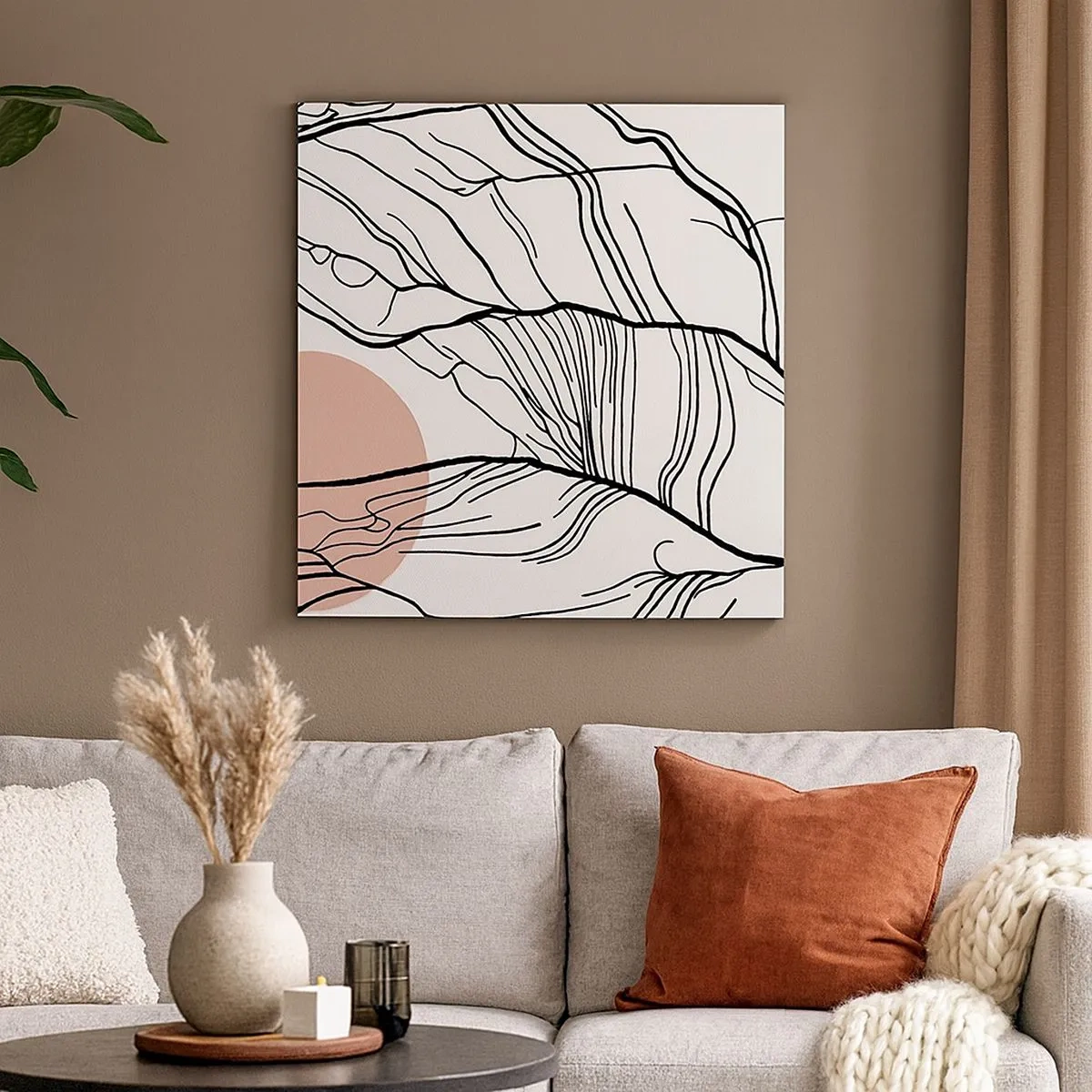 Canvas picture - In a Web of Twigs - 30x30 cm