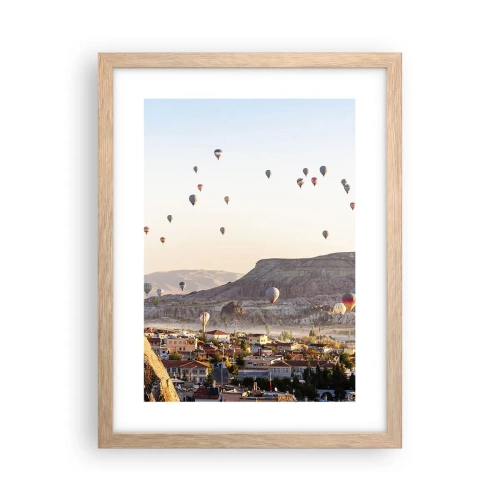 Poster in light oak frame - Like Ships in the Sky - 30x40 cm