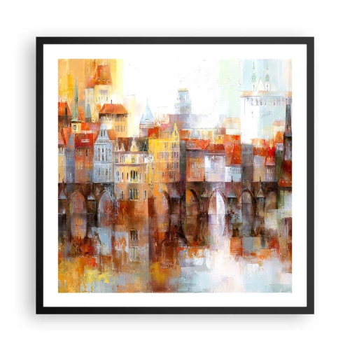 Poster in black frame - Under The Bridge It Is Also Pretty - 60x60 cm