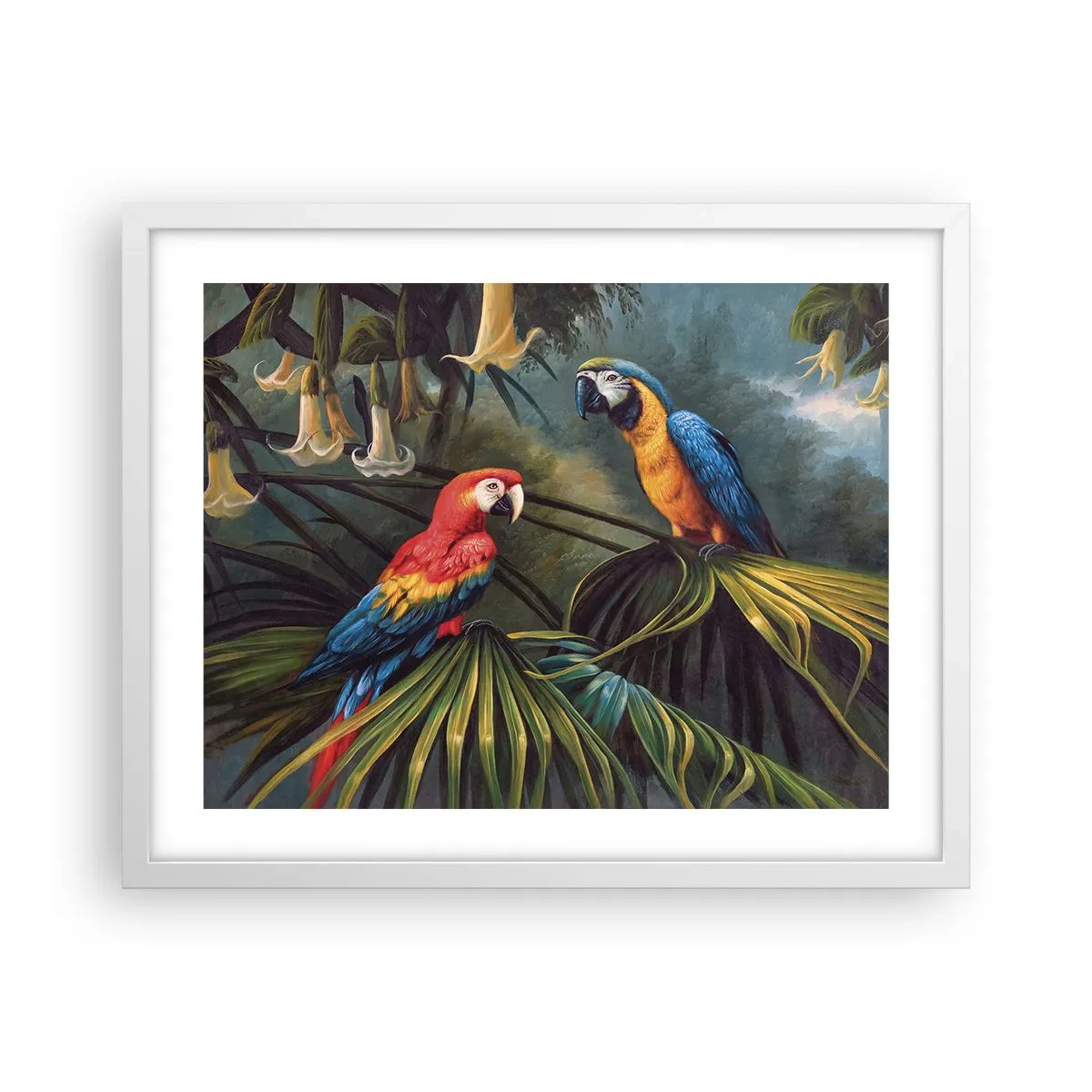 Poster in white frmae - Romanticism in Tropics - 50x40 cm