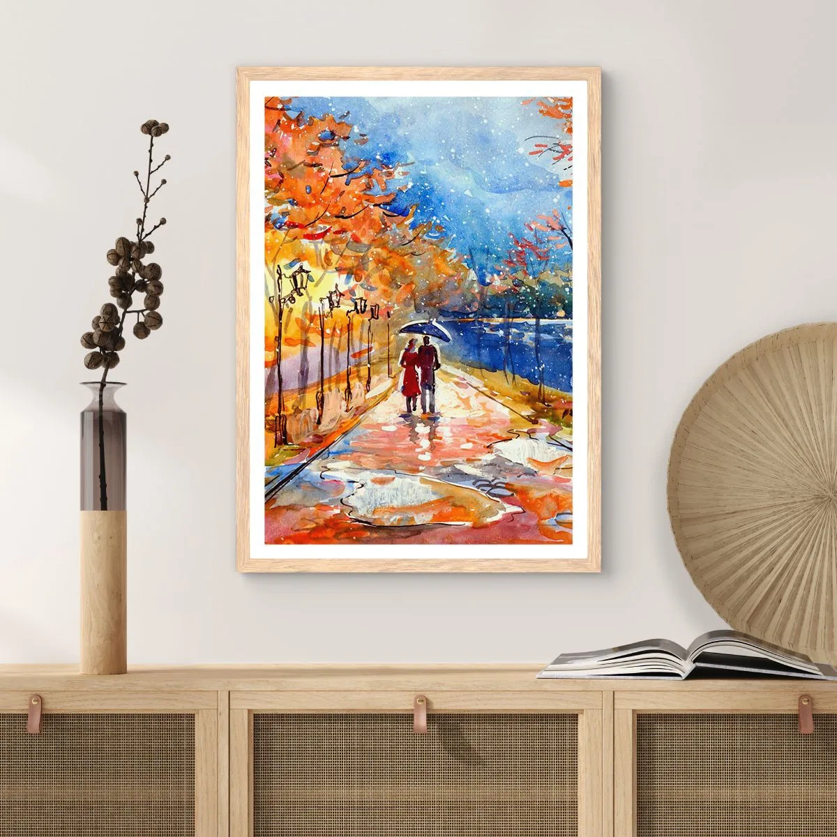 Poster in light oak frame - Together to the Limit of Time - 50x70 cm