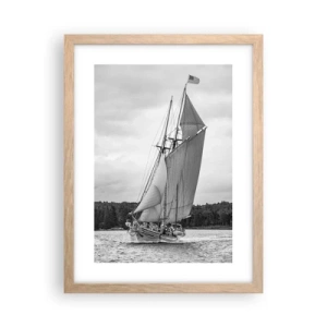 Poster in light oak frame - Brothers of the Wind - 30x40 cm