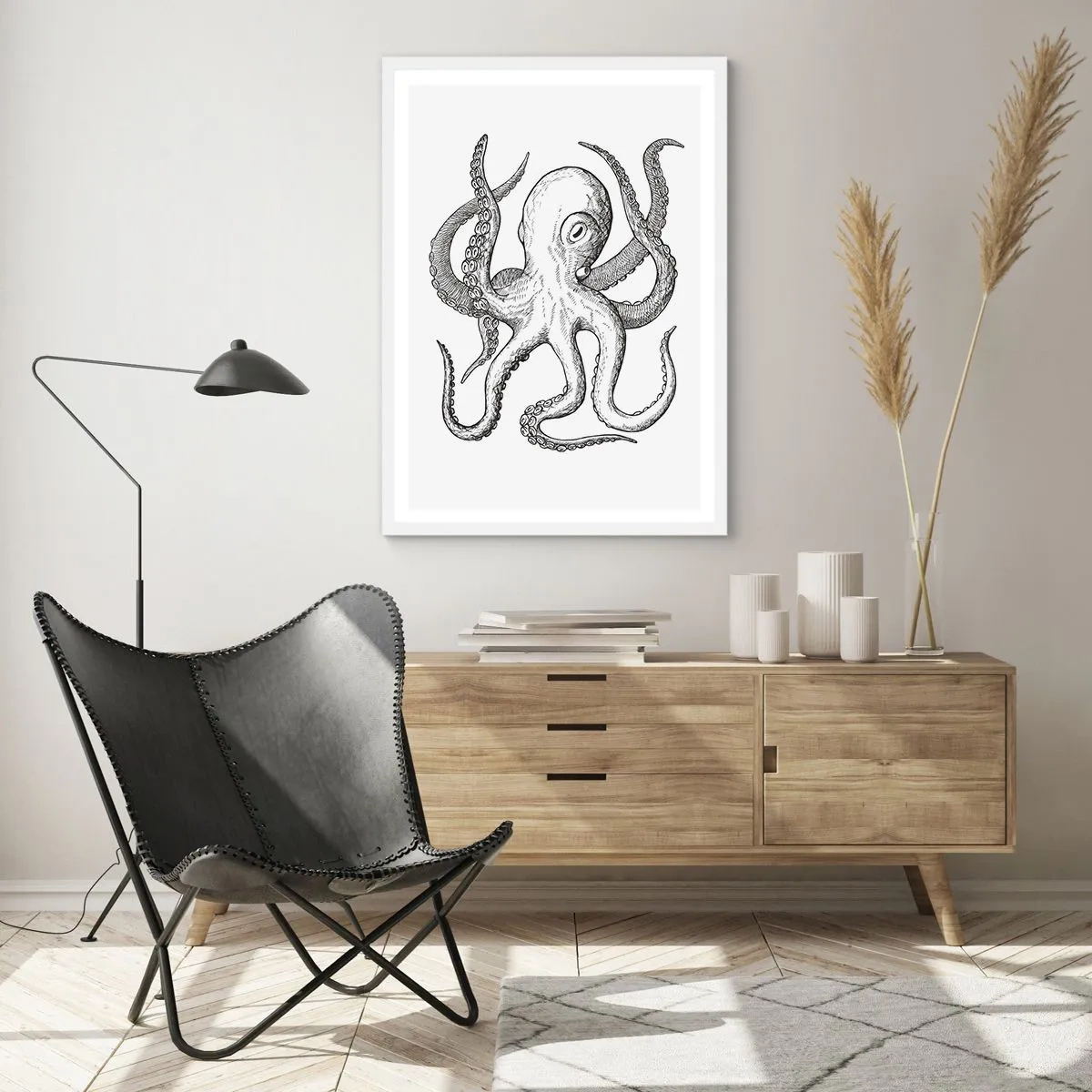 Poster in white frmae - Dancing with the Waves - 30x40 cm