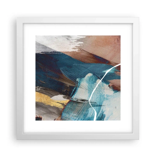 Poster in white frmae - With Panache and Energy - 30x30 cm