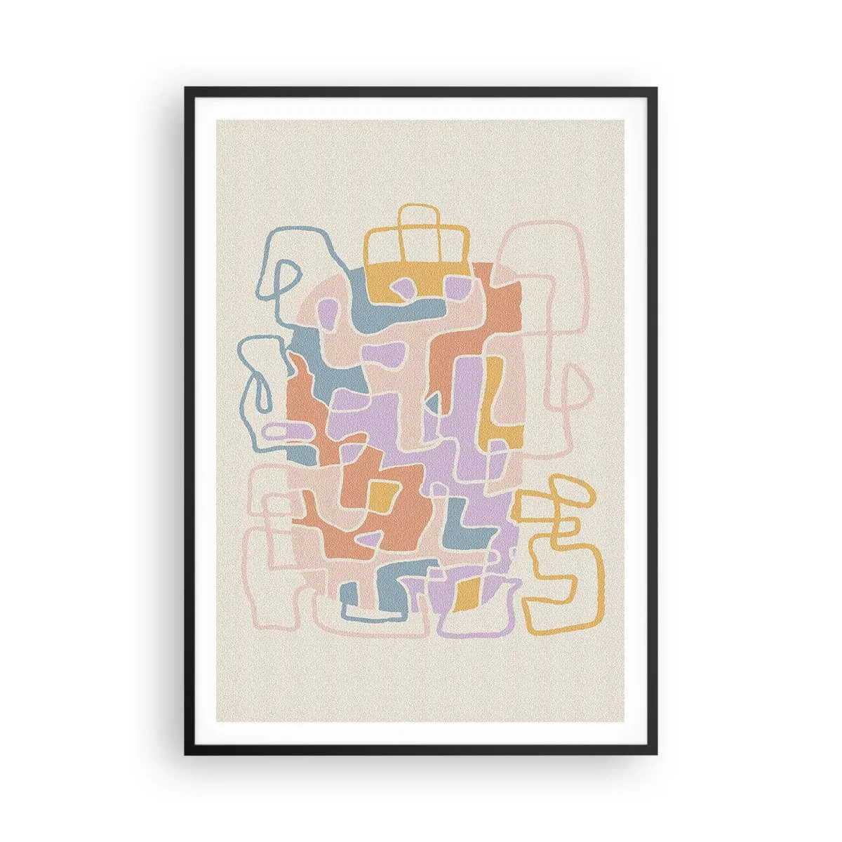 Poster in black frame - Maze - Joyful Adventure - 70x100 cm