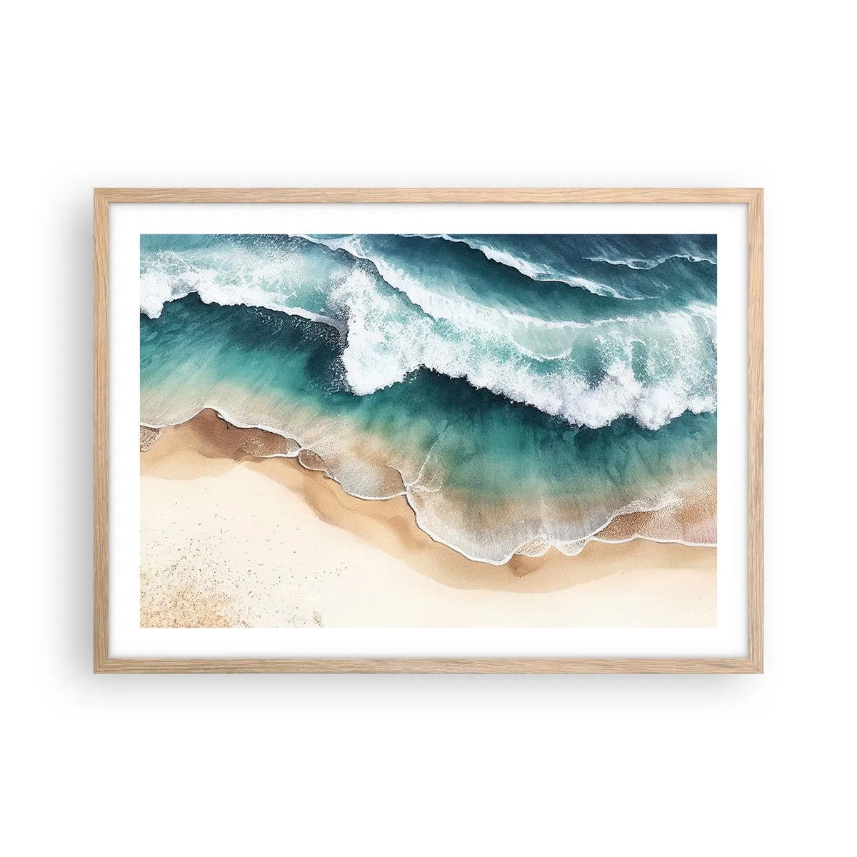 Poster in light oak frame - Eternal Encounter - 70x50 cm