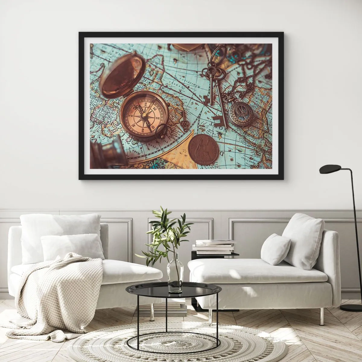 Poster in black frame - For Adventurers - 100x70 cm