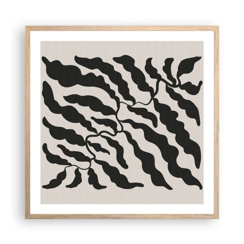 Poster in light oak frame - Nature of a Square - 60x60 cm