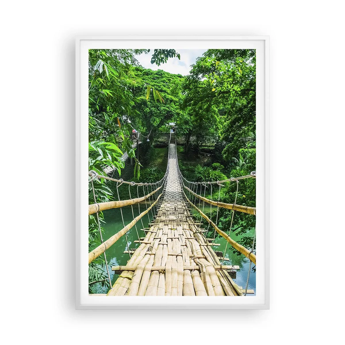 Poster in white frmae - Small Bridge over the Green - 70x100 cm