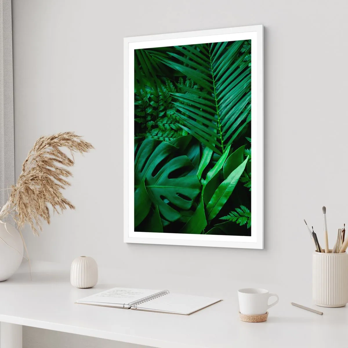 Poster in white frmae - In a Green Hug - 40x50 cm
