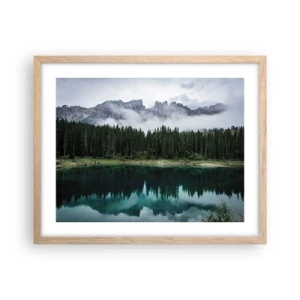 Poster in light oak frame - Quiet Please, Let's Not Wake Up Still Waters - 50x40 cm