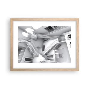 Poster in light oak frame - Paradoxes of Space - 40x30 cm