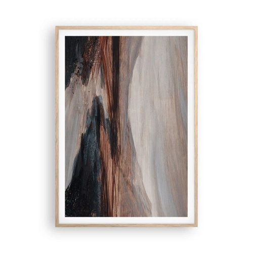 Poster in light oak frame - Quiet Valley - 70x100 cm