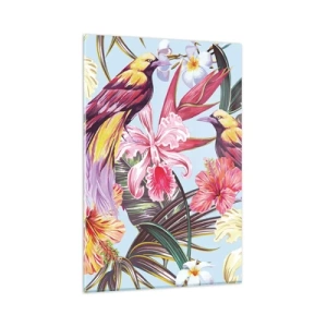 Glass picture - Flakes and Feathers - 80x120 cm