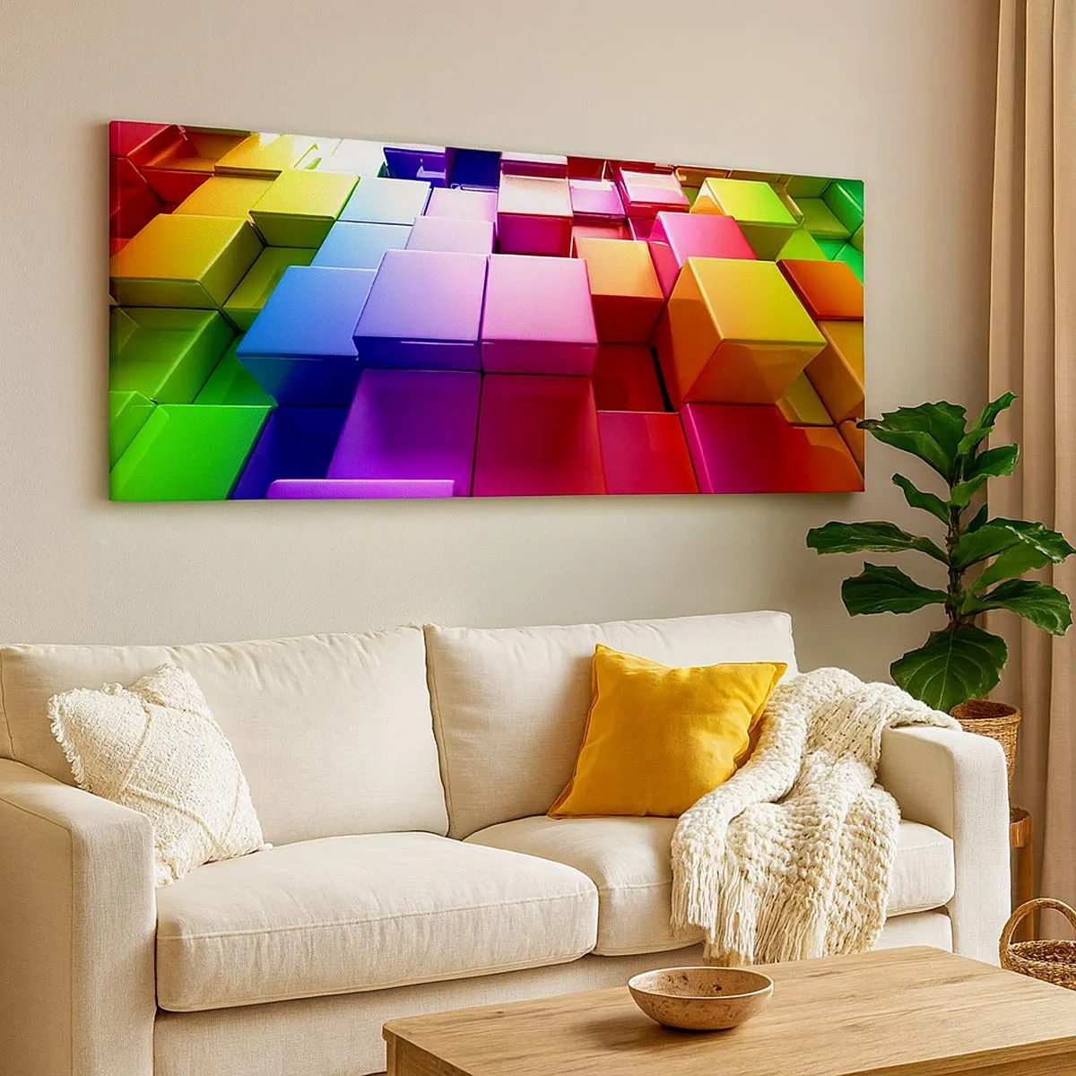 Canvas picture - Optical Harmony - 100x40 cm