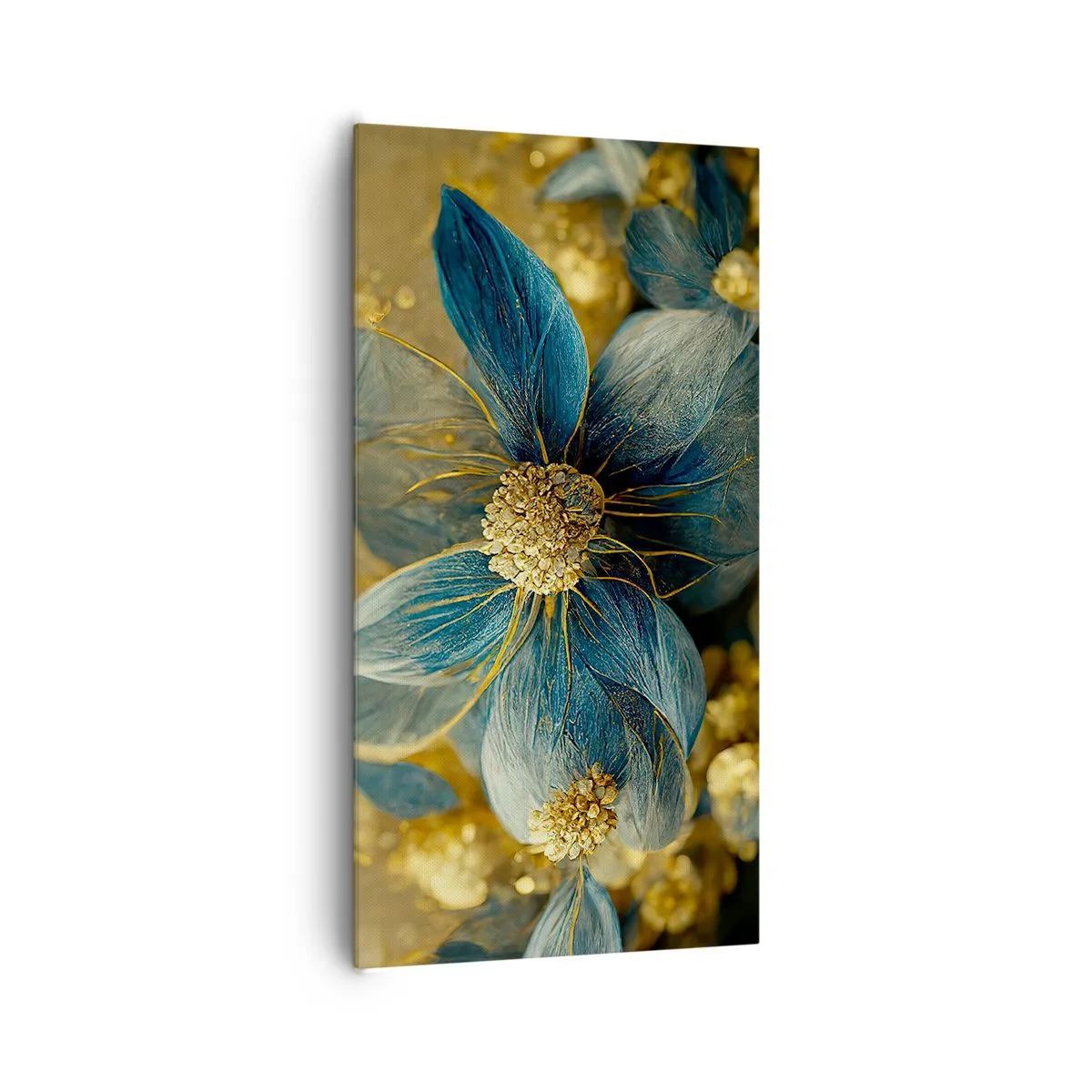 Canvas picture - Blossoming in Gold - 65x120 cm