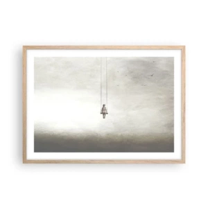 Poster in light oak frame - Child in Us - 70x50 cm