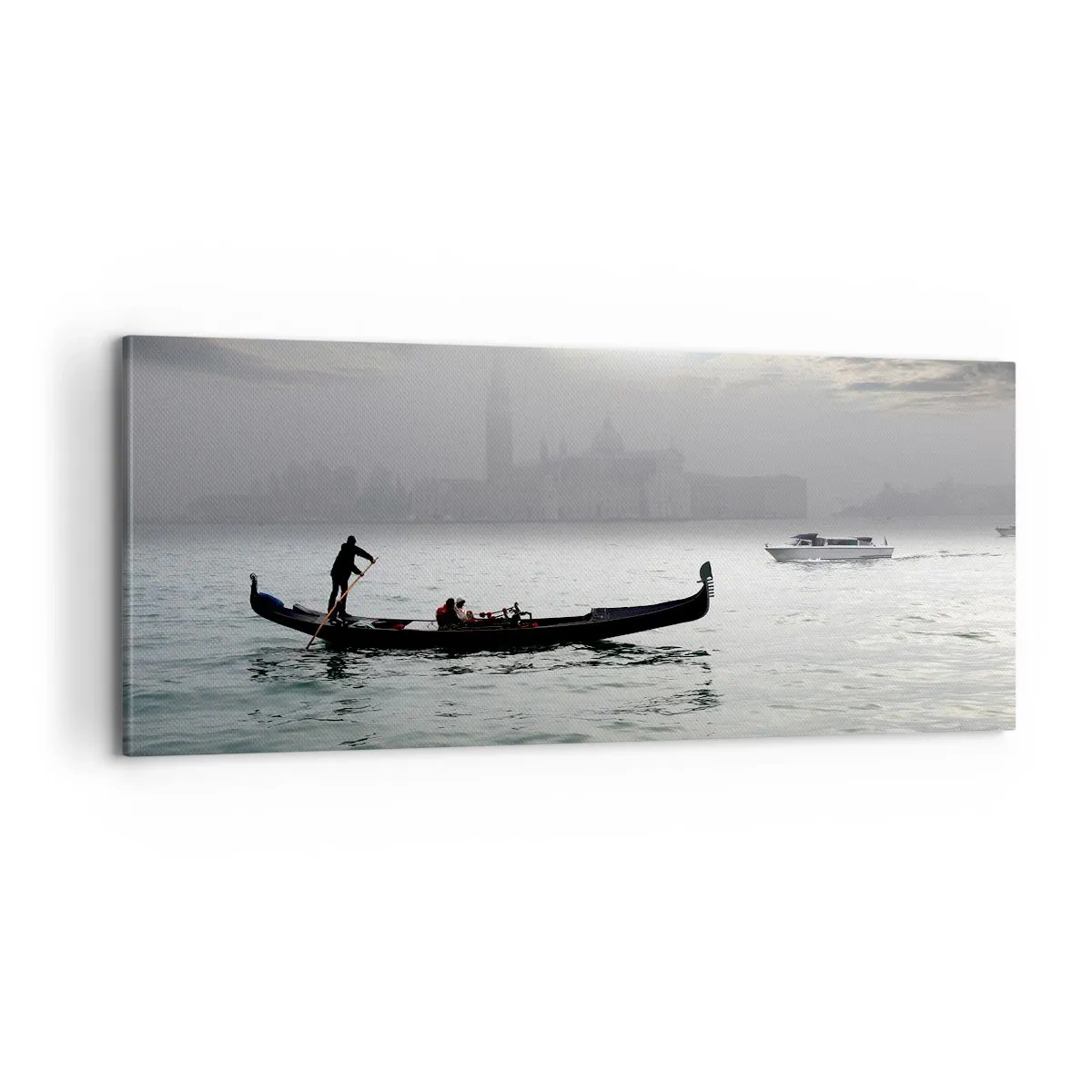 Canvas picture - Fairytale City from Water and Fog - 100x40 cm