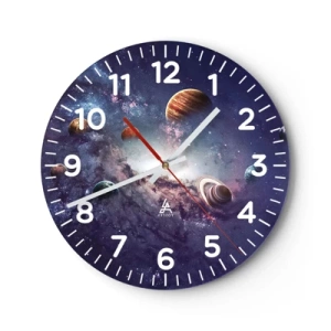 Wall clock - Clock on glass - Solar-Dancing System - 40x40 cm