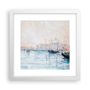 Poster in white frmae - Behind Water behind Fog - 30x30 cm