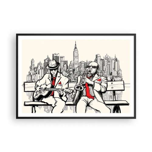 Poster in black frame - New York Improvisation - 100x70 cm
