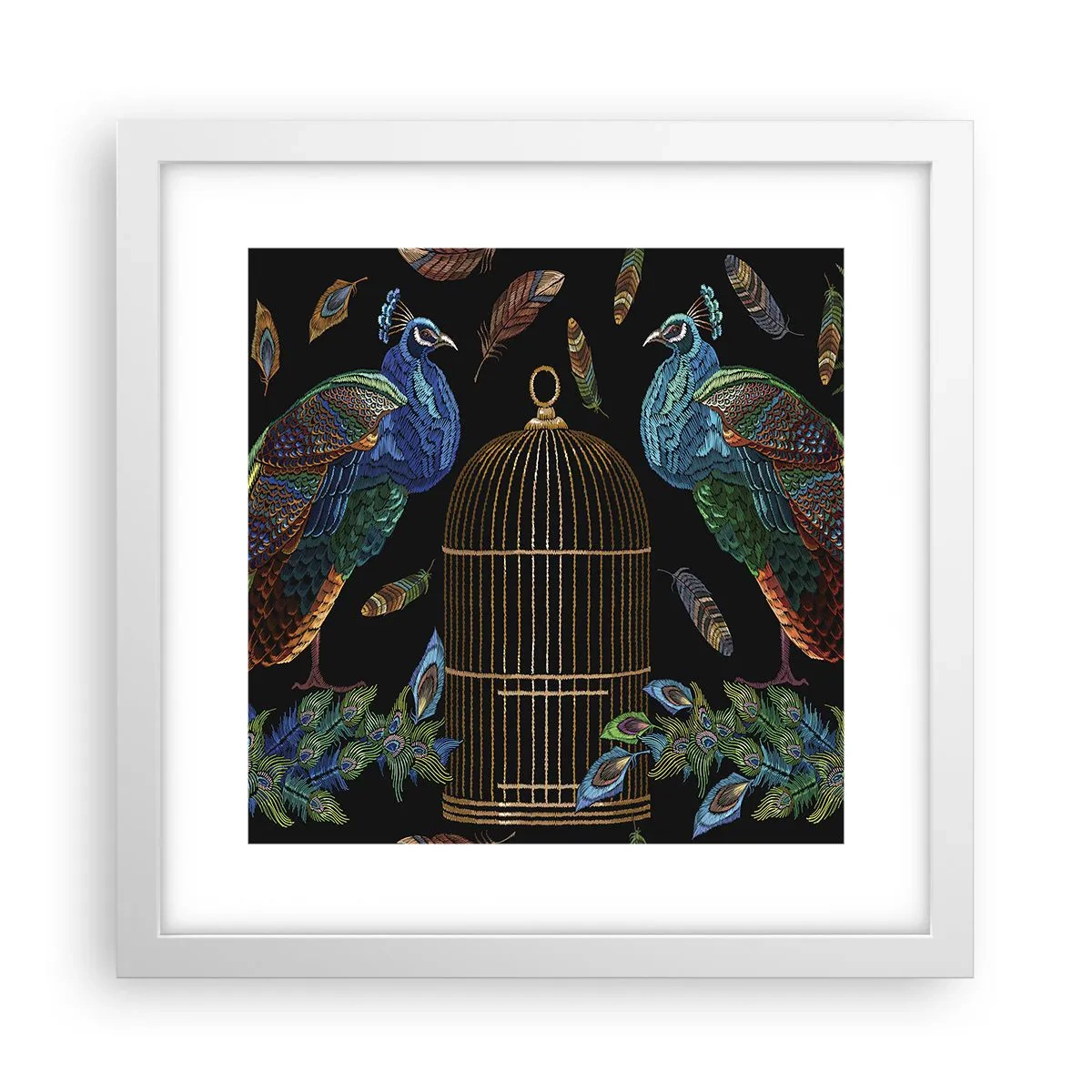 Poster in white frmae - In Royal Robes - 30x30 cm