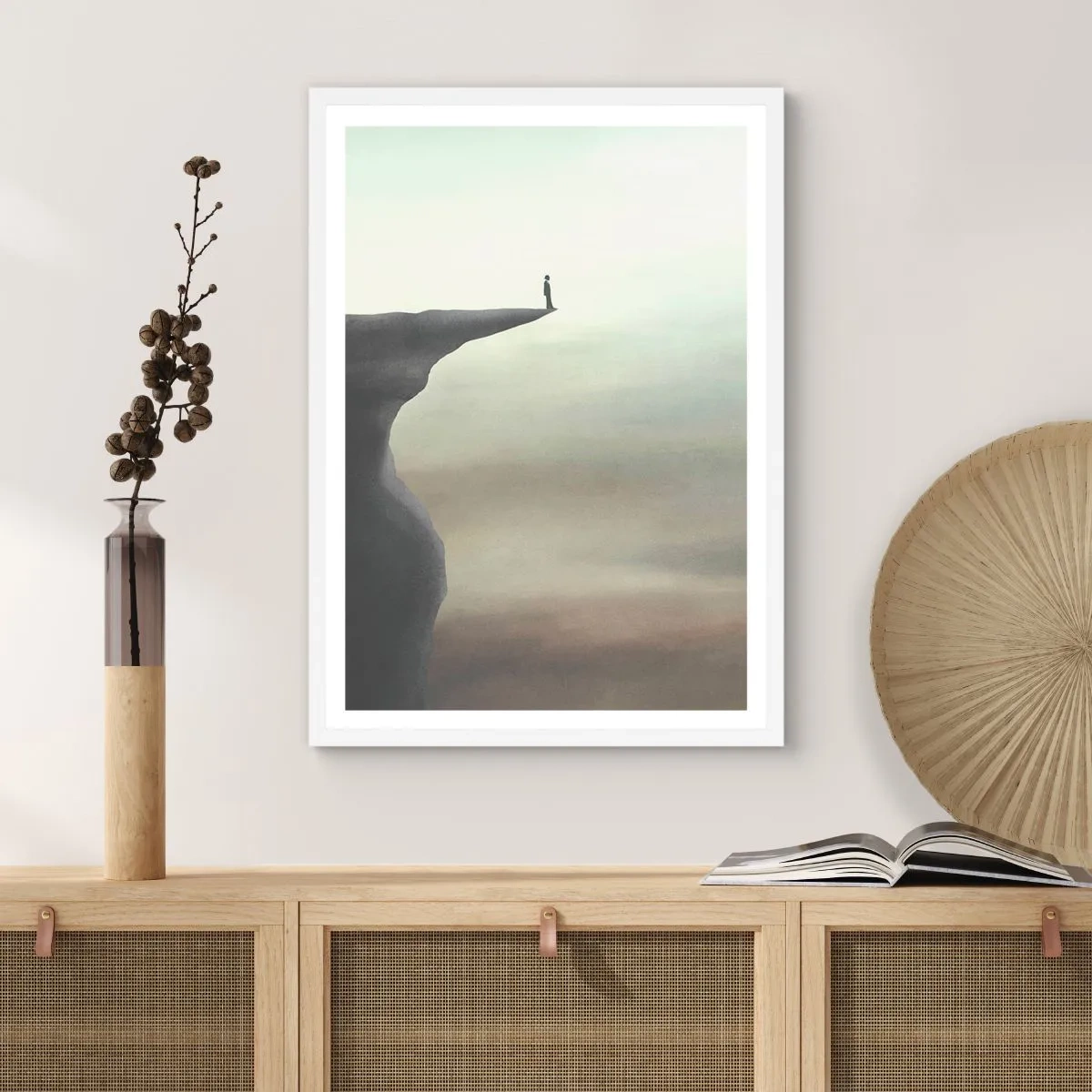Poster in white frmae - Upwards, Naturally! - 40x50 cm