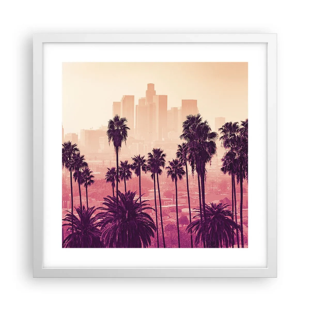 Poster in white frmae - Californian Landscape - 40x40 cm