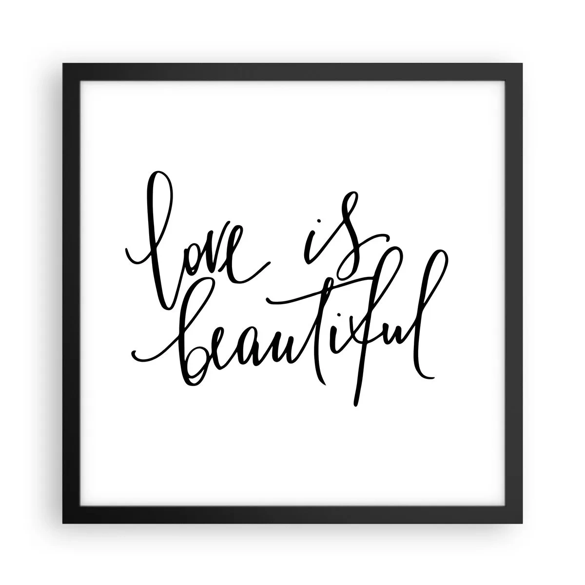 Poster in black frame - Read and Repeat - 40x40 cm