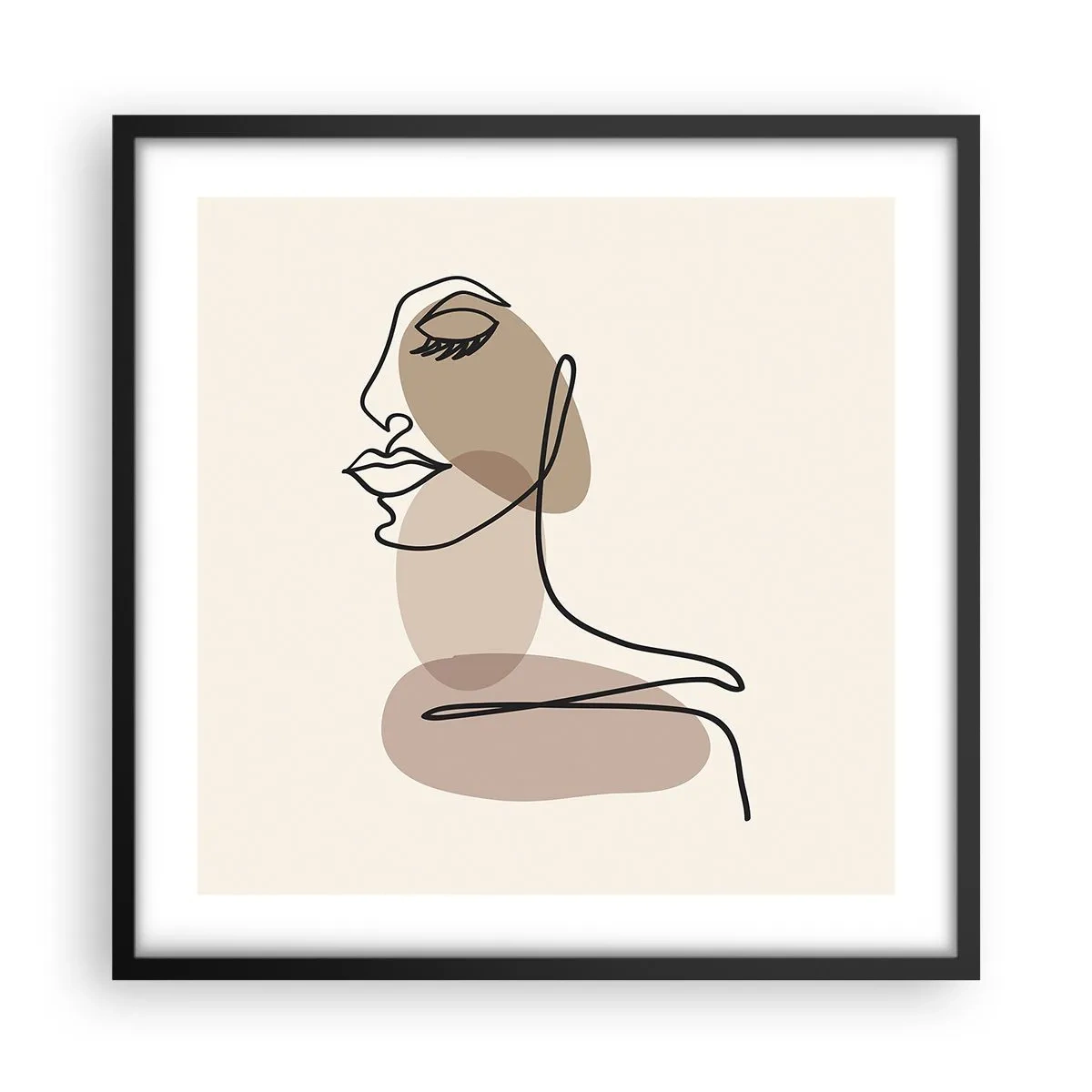 Poster in black frame - Certain Line of Beauty - 50x50 cm