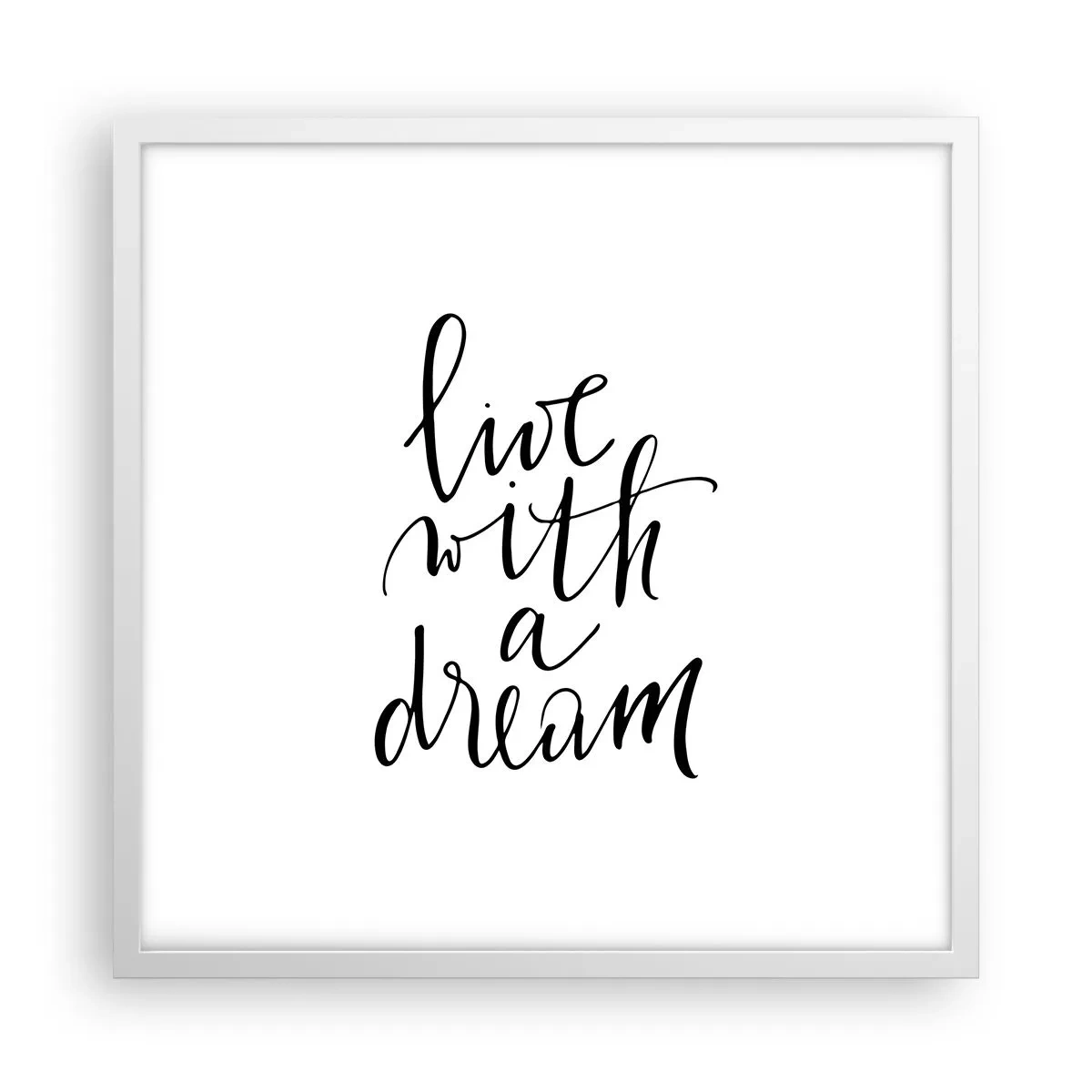 Poster in white frmae - Of Course - 50x50 cm