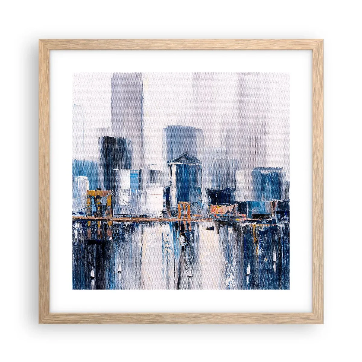 Poster in light oak frame - New York Impression - 40x40 cm