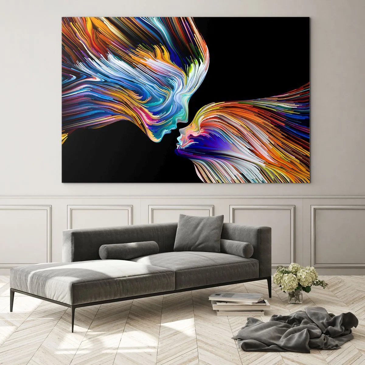 Glass picture - Fusion of Energy and Light - 100x70 cm