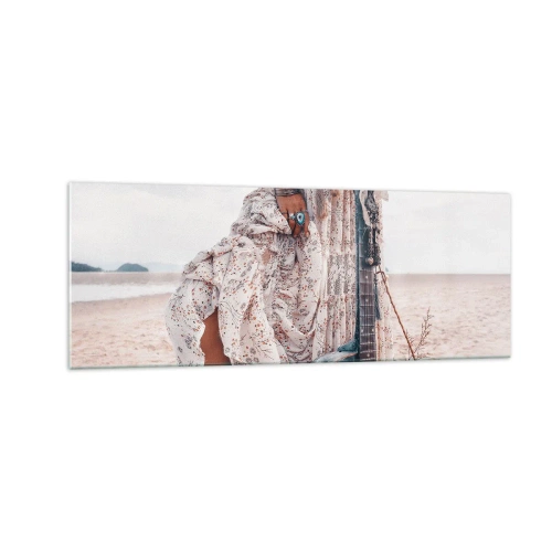 Glass picture - Flower Chidlren on their Way - 140x50 cm