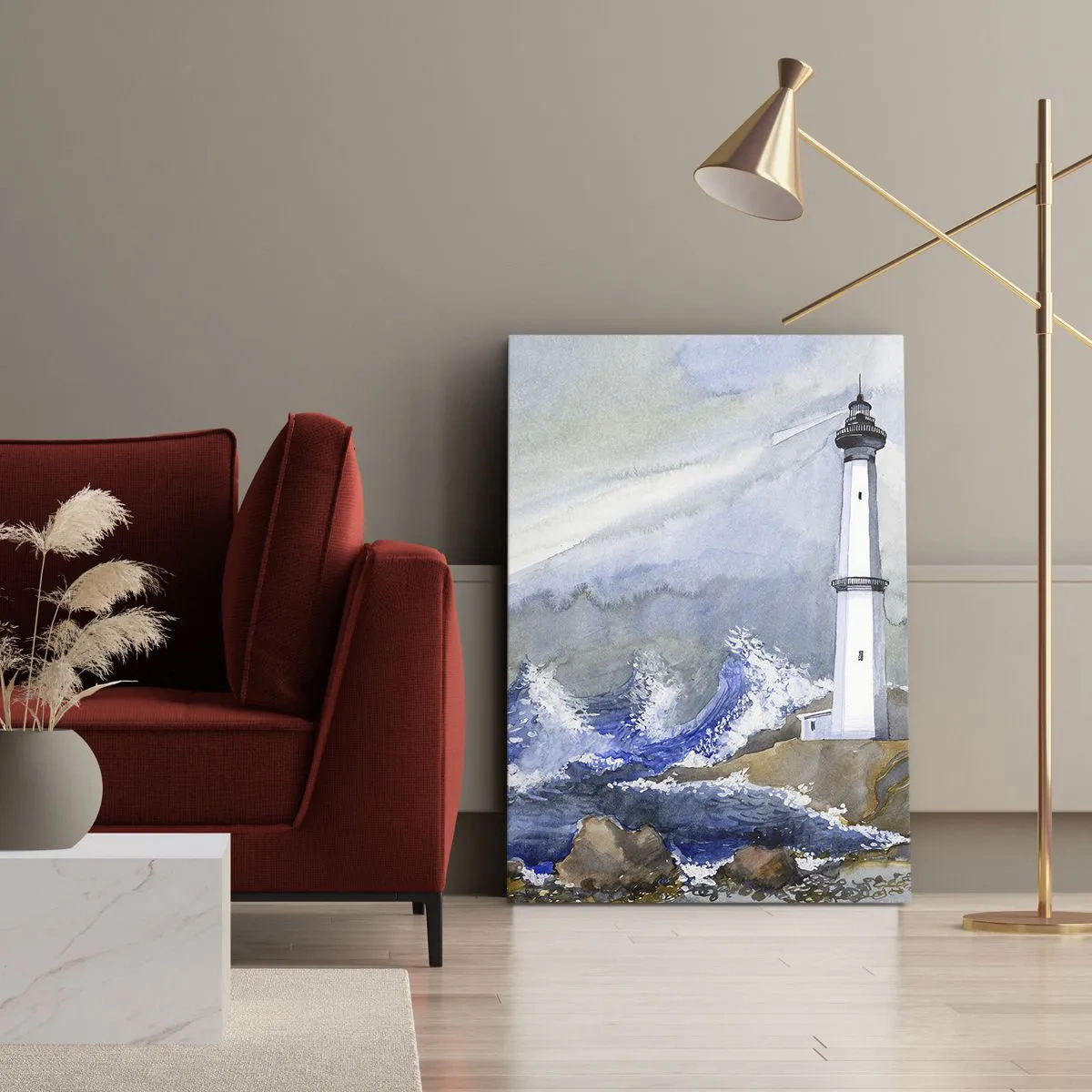 Canvas picture - Against Darkness and Storm - 70x100 cm