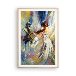 Poster in light oak frame - Reviving with a Sentiment - 61x91 cm