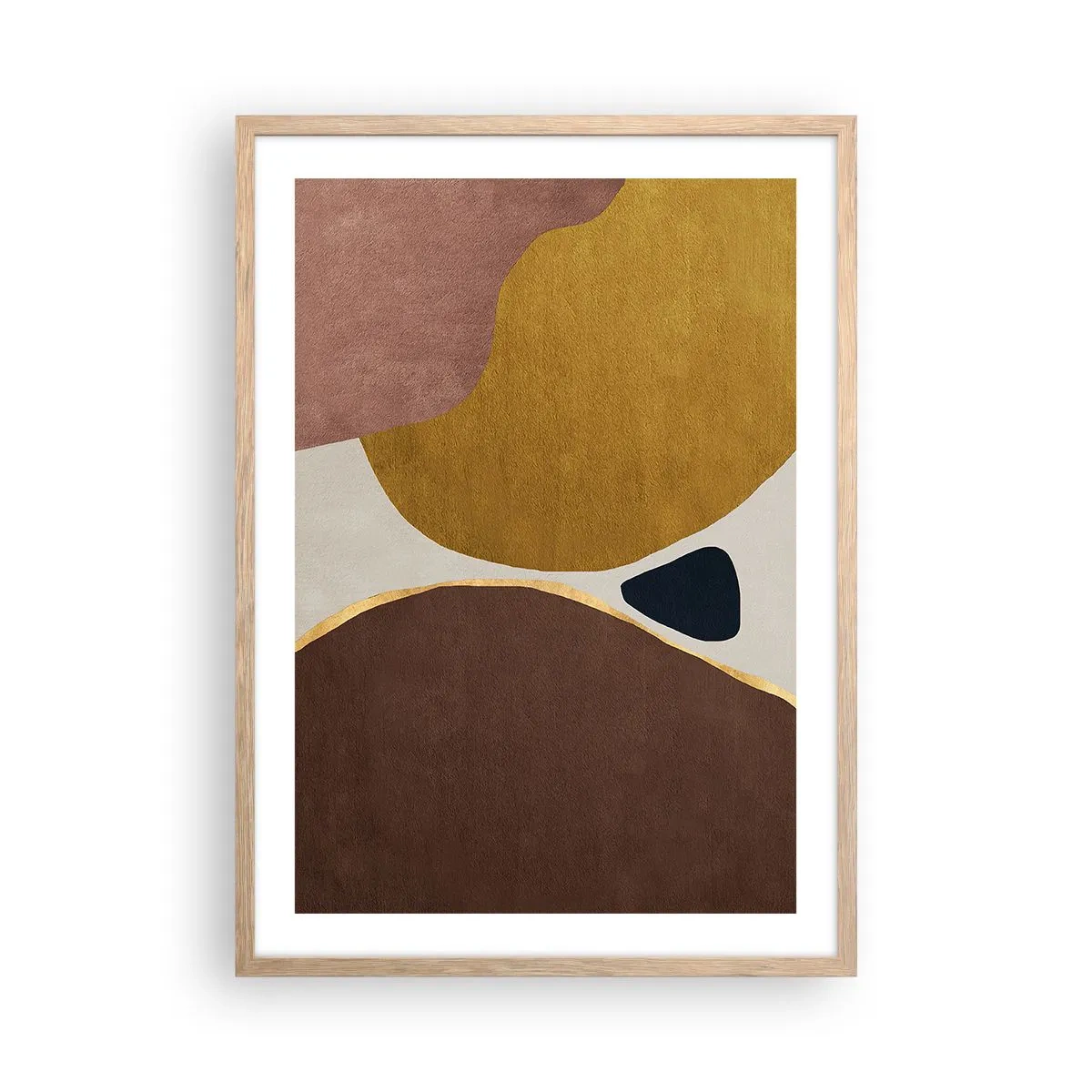 Poster in light oak frame - Abstract - Place in sSace - 50x70 cm