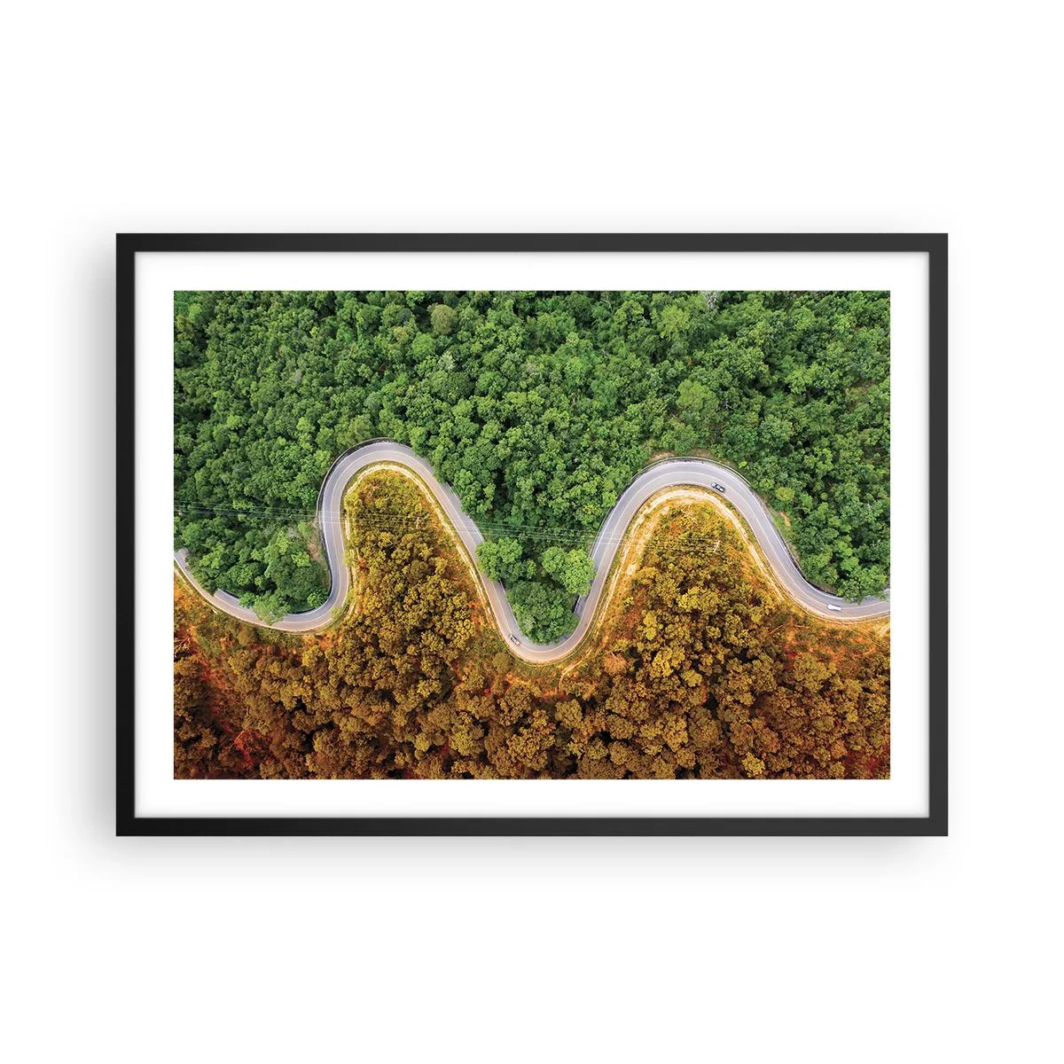 Poster in black frame - Borders and Breakthroughs - 70x50 cm