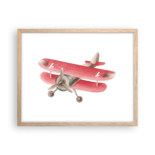 Poster in light oak frame - Ready for High Flghts - 50x40 cm