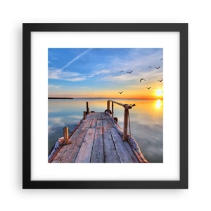 Poster in black frame - Walk towards the Sun - 30x30 cm