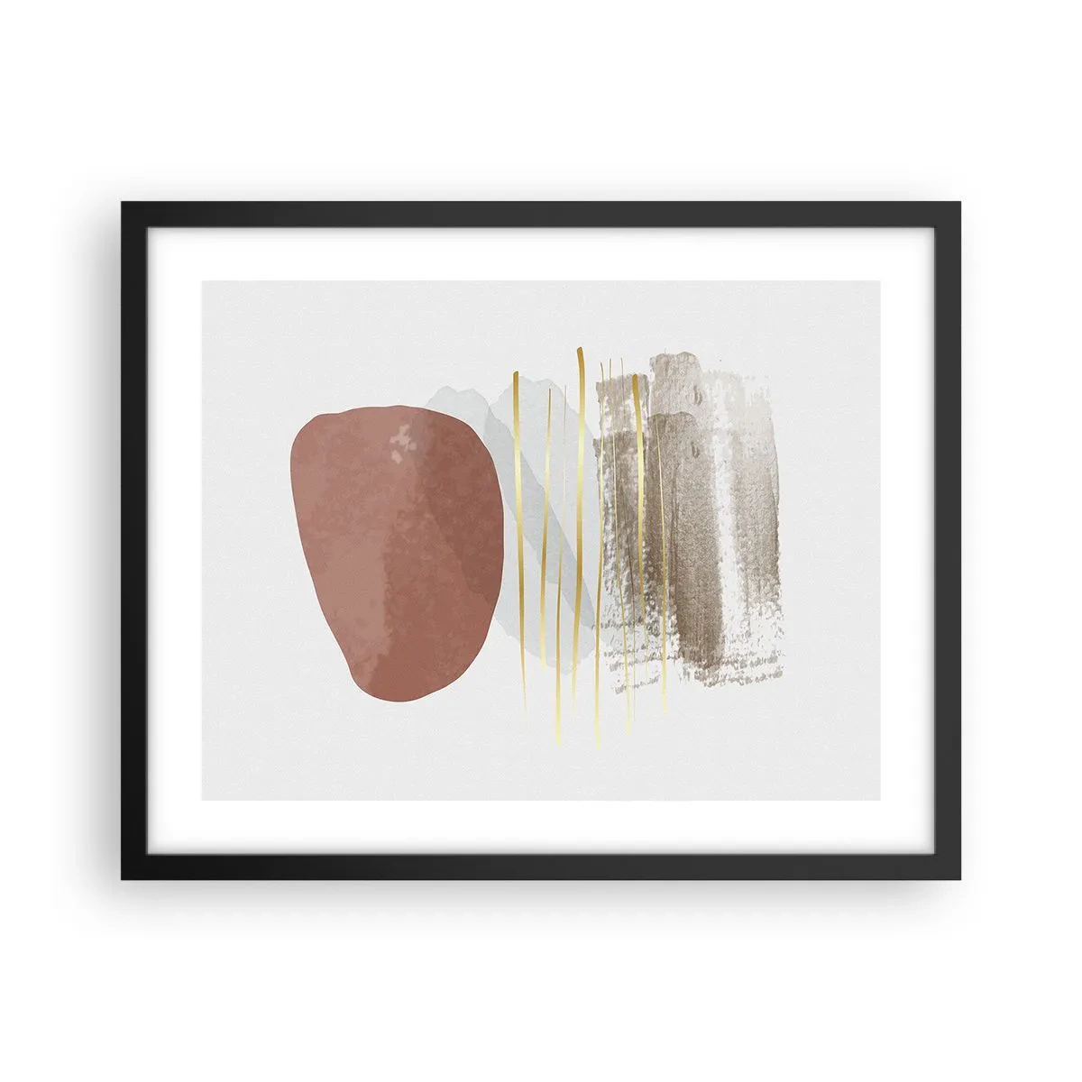 Poster in black frame - Abstract Colonnade - 50x40 cm