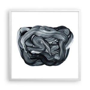 Poster in white frmae - It's Not So simple - 60x60 cm