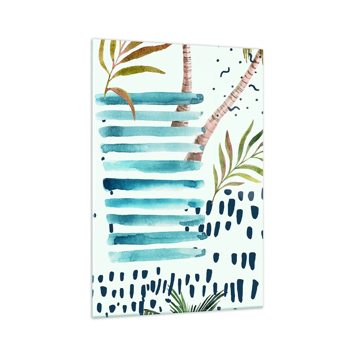 Glass picture - Holidays under the Palms - 70x100 cm