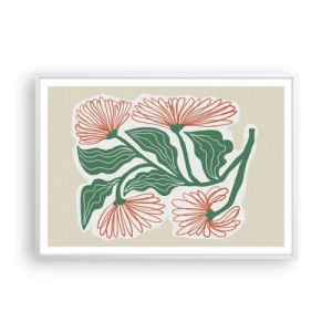 Poster in white frmae - Folk and Modern - 100x70 cm